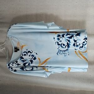 JM Collection Printed Top Size Large NWT